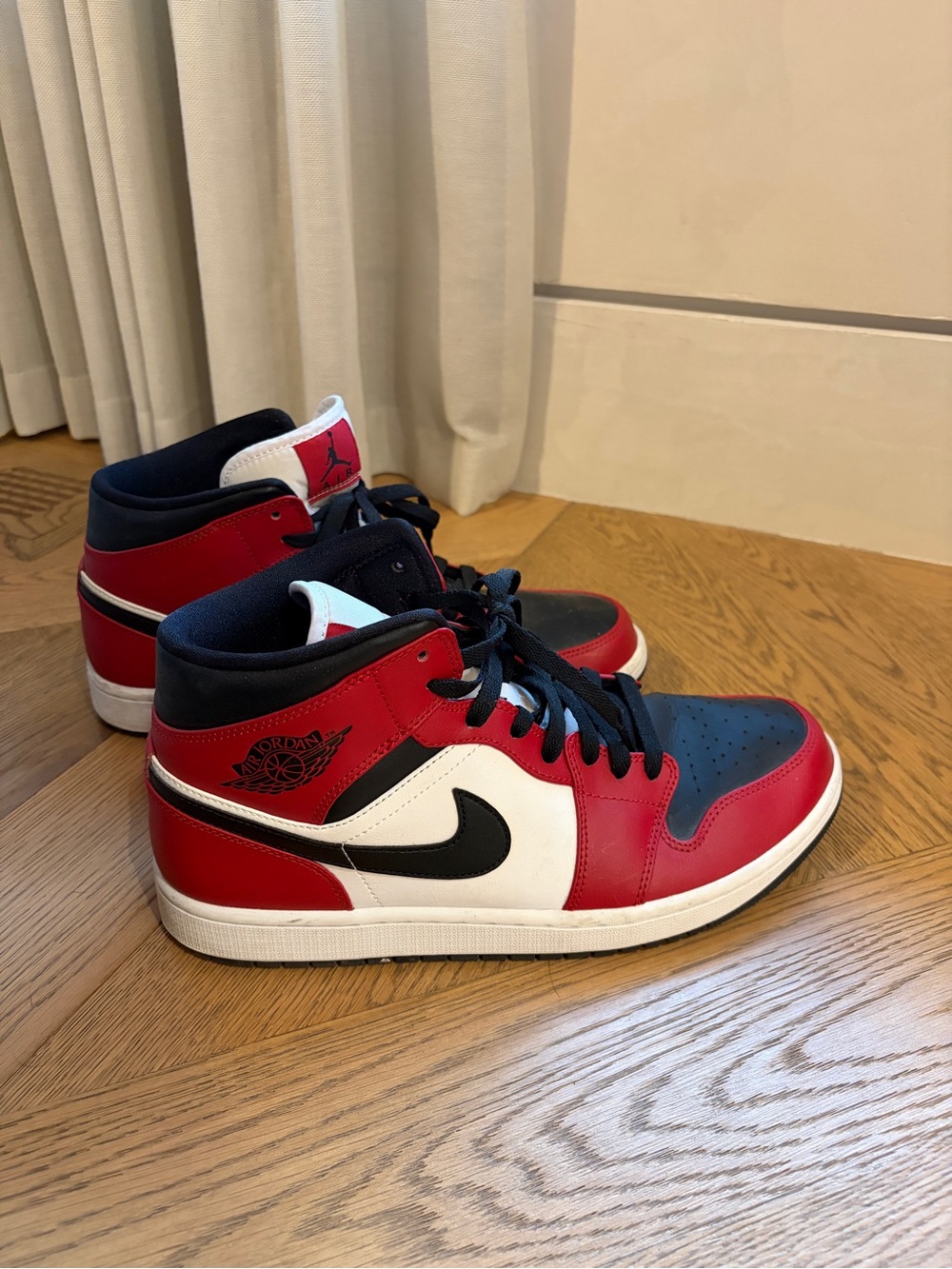 Jordan men’s red Black & White High-Top Sneakers